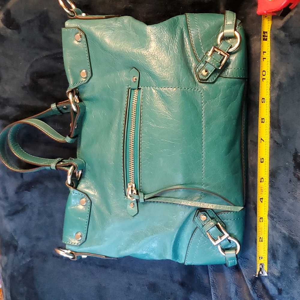 MICHAEL KORS TURQUOISE LEATHER bag  EUC